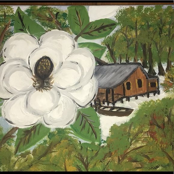 Primitive painting on 12x12 canvas no frame - Picture 2 of 4